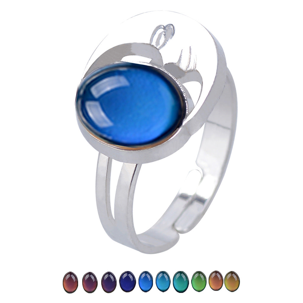 Fashion Geometric Alloy Inlay Artificial Gemstones Women's Open Rings