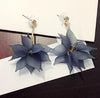 Korea's New Petal Earrings Lotus Flower Earrings Long Tassel Earrings