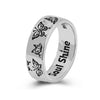 Vintage Engraving Dating Couple Ladies Magic Butterfly Ring