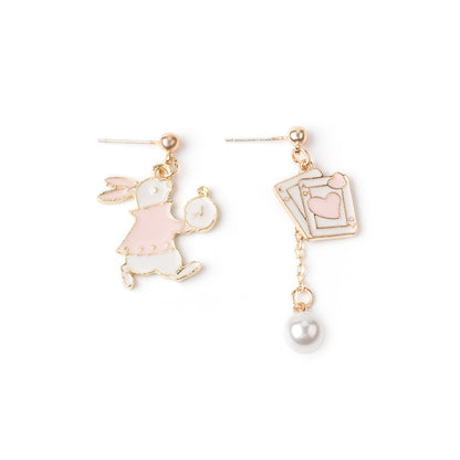 Asymmetrical Fried Egg Donuts Unicorn Earrings Wholesale