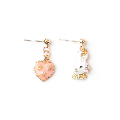 Asymmetrical Fried Egg Donuts Unicorn Earrings Wholesale