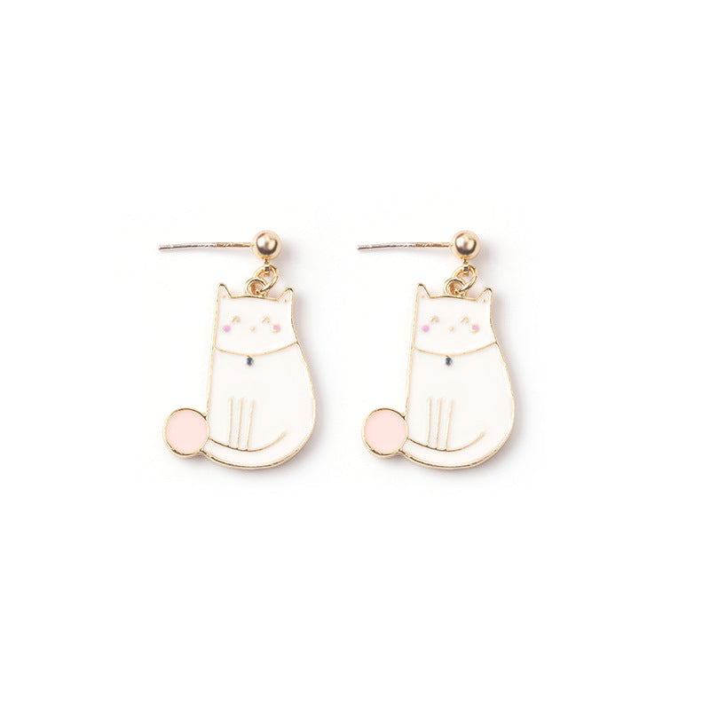 Asymmetrical Fried Egg Donuts Unicorn Earrings Wholesale