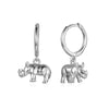 European And American Sterling Silver Needle Cross-border Hot Selling Animal Three-dimensional Rhinoceros Earclip Earrings Fashion All-matching Hipster Earrings Women