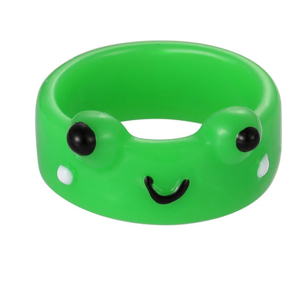 New Creative Simple Korean Cute Cartoon Frog Ring Women's Tail Ring