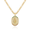 New Religious Jewelry Golden Virgin Mary Necklace Zircon Necklace Female Wholesale