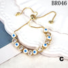 Micro-inlaid Zircon Oil Dripping Eye Round Geometric Bracelet