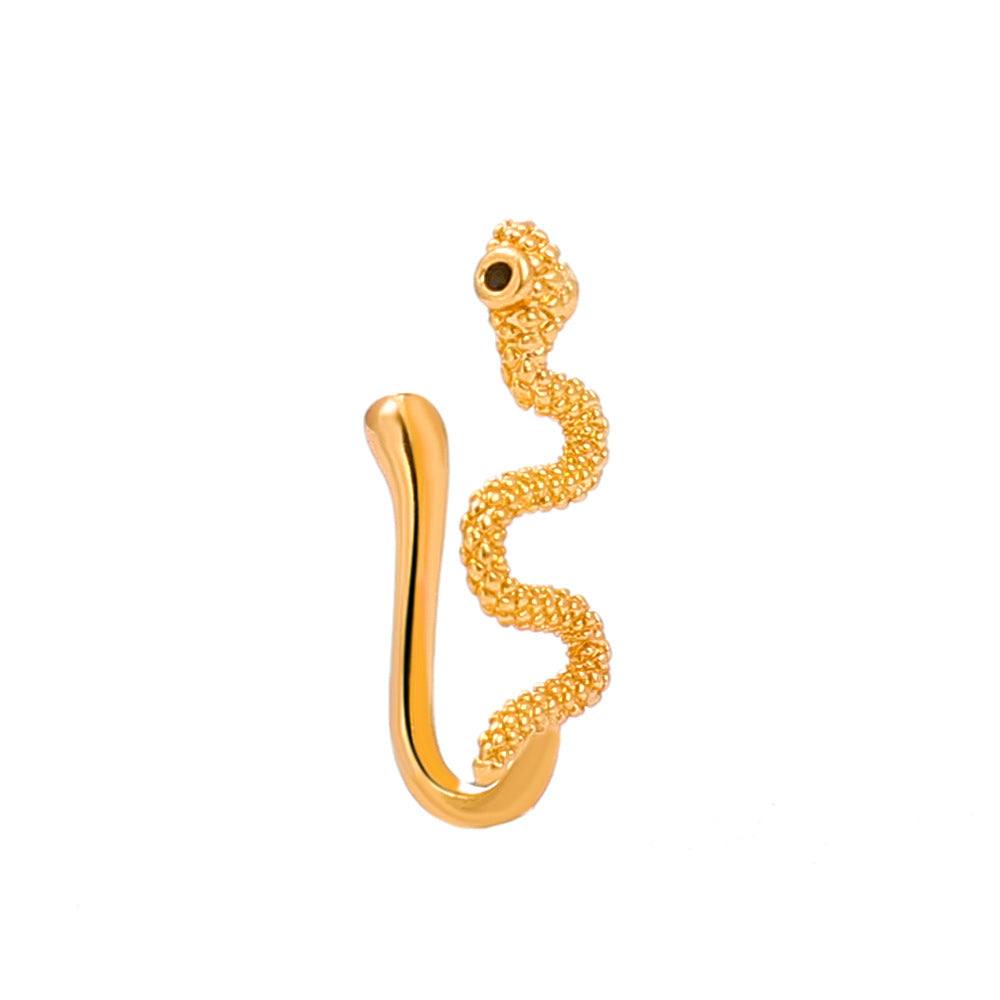 Metal Non-perforated U-shaped Nose Clip Snake-shaped Nose Nail