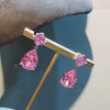 European And American Long Fashion Multi-color Diamond Copper Drop Earrings Wholesale