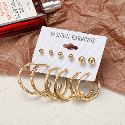 Retro Geometric Plating Metal No Inlaid Earrings