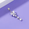 European And American Zircon Belly Button Nail Butterfly Belly Button Ring Piercing Jewelry