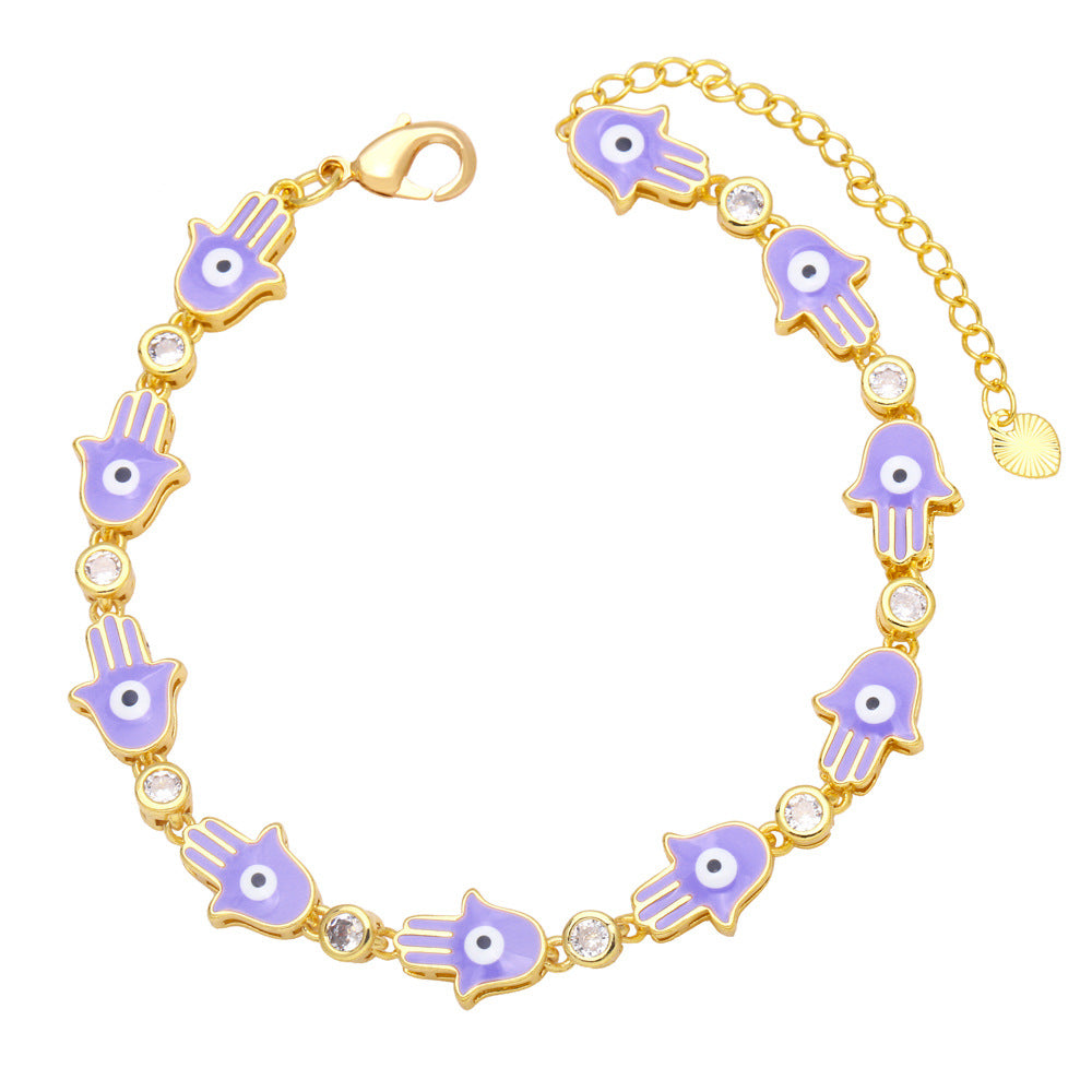 Fashion Bohemian Color Bracelet Creative Palm Demon Eye Bracelet