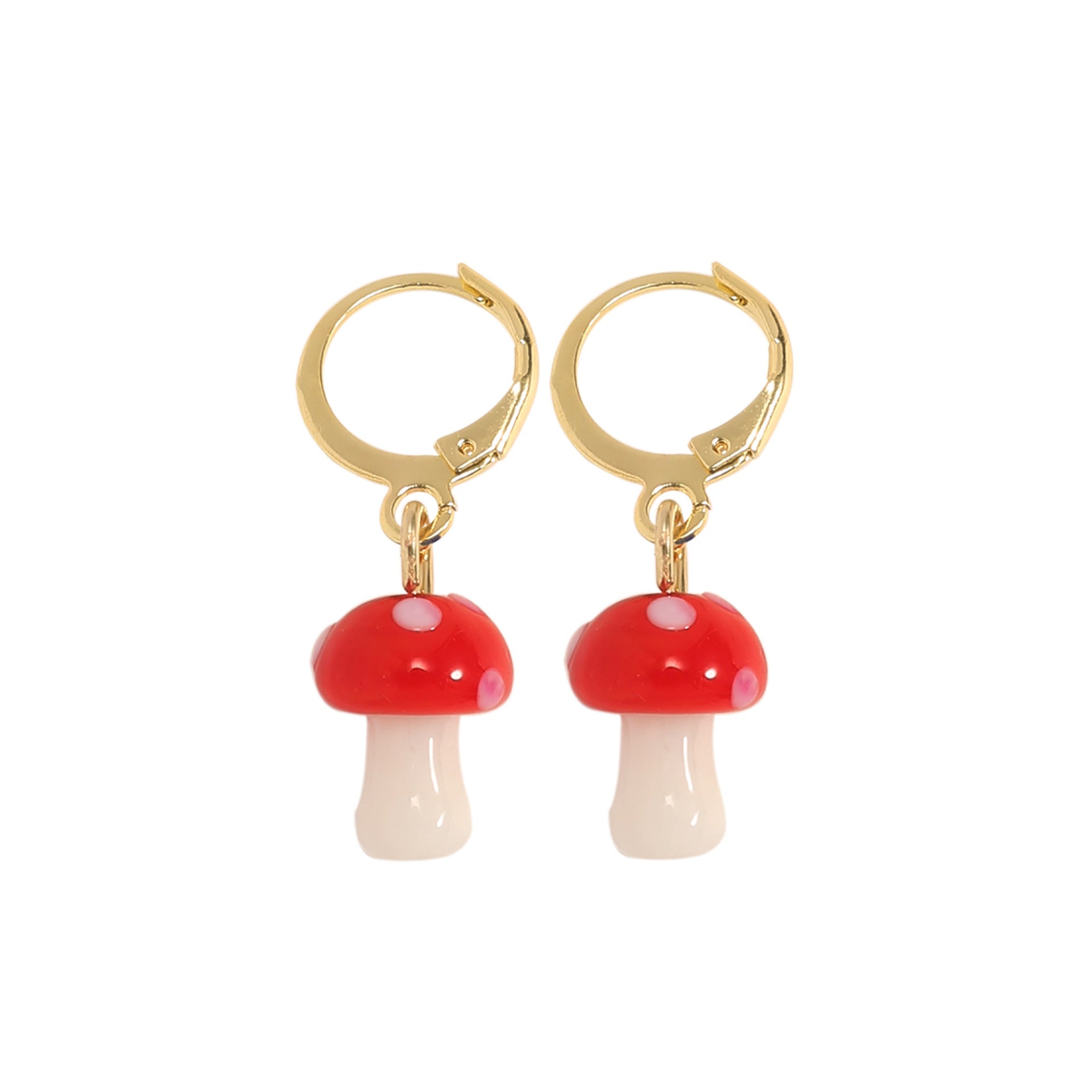 Fashion Cute Polka Dot Mushroom Earrings Simple Earrings Women