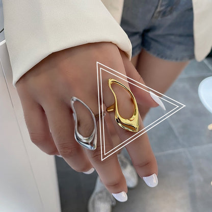 Fashion Geometric Irregular Simple Hollow Ring