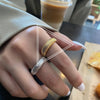 French Croissant Geometric Design Opening Adjustable Index Finger Ring