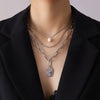 European And American Three-layer Irregular Pendant Freshwater Pearl Sweater Chain