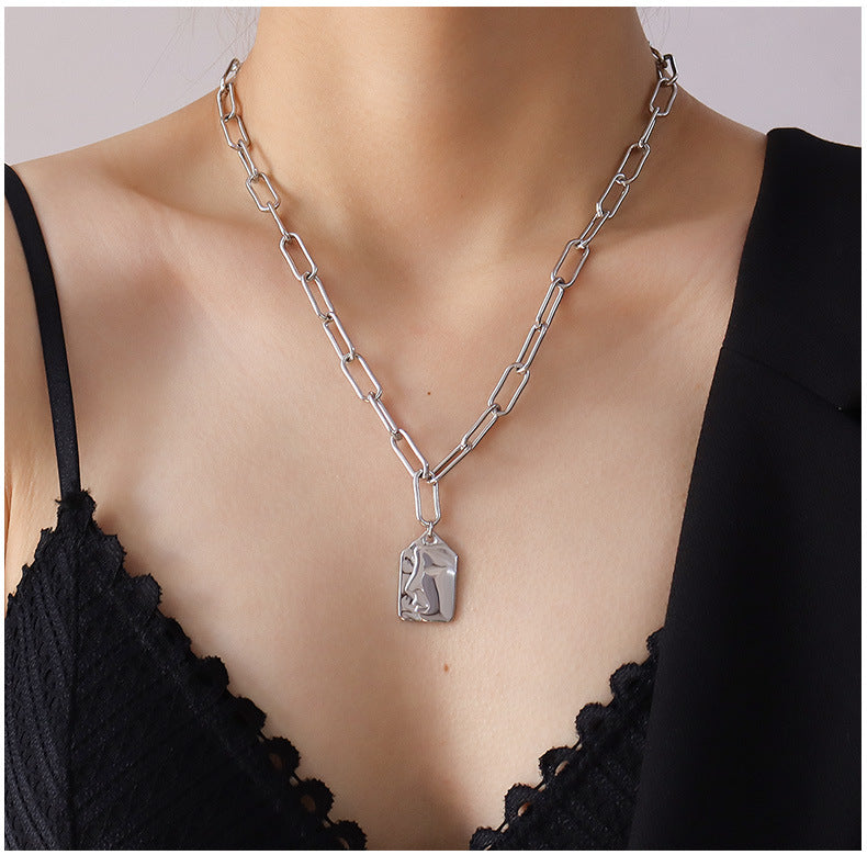 European And American Three-layer Irregular Pendant Freshwater Pearl Sweater Chain