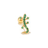 Creative Animal Gecko Green Zircon Copper Piercing Ear Bone Nails