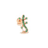 Creative Animal Gecko Green Zircon Copper Piercing Ear Bone Nails