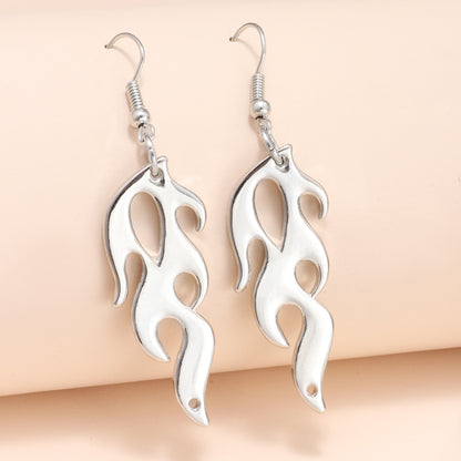 Personality Fashion Flame Shape Simple Earrings Creative Earrings