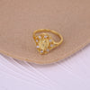 Fashion Inlaid Zircon Virgin Mary Copper Zircon Geometric Ring