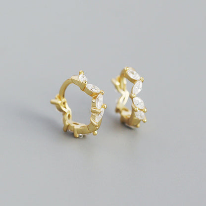 Fashion Geometric Plating Gem Earrings