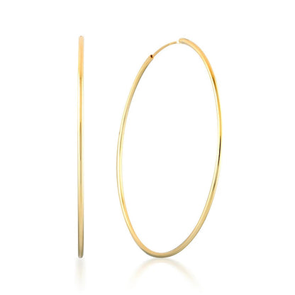 S925 Silver Needle Simple Large Circle Geometric Copper Earrings Wholesale