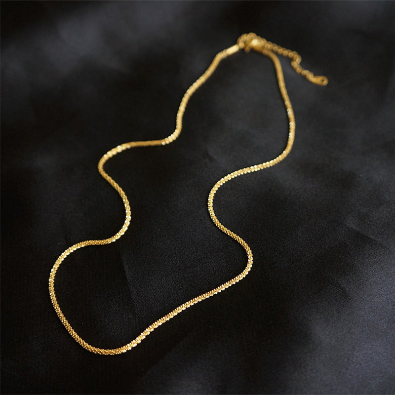 Simple Geometric Solid Color Titanium Steel Clavicle Chain Wholesale