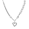 Creative Hollow Heart Pendant Necklace Female Trendy Ot Buckle Collarbone Chain