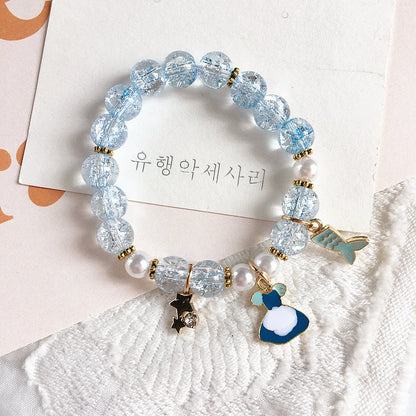 Cute Cartoon Character Alloy Enamel Kid's Bracelets 1 Piece