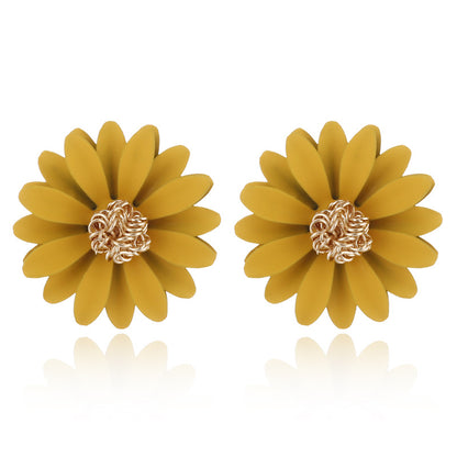 Fashion Little Daisy Multicolor Sun Flower Painted Earrings