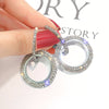 Fashion Geometric Rhinestone Artificial Gemstones Earrings