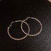 Fashion Rhinestone-studded Large Alloy Hoop Earrings Wholesale