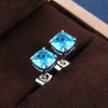 Fashion Square Zircon Geometric Copper Earrings Wholesale