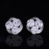 Fashion Colorful Zircon Contrast Color Copper Earrings Wholesale