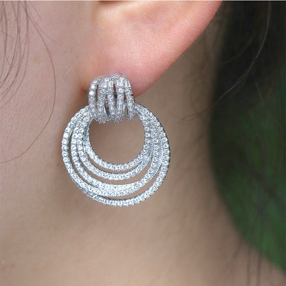 Fashion Multi-layer Circle Earrings Trend Ear Jewelry Wholesale