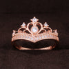 Creative Micro-encrusted Zircon Ladies Crown Copper Ring Classic Fashion Hand Jewelry