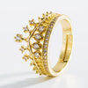 Fashion Simple Punk Hip-hop Crown Eye Shaped Copper Ring Female