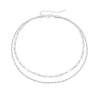 Fashion Double Layer Necklace Twist Chain Necklace Stainless Steel Gold Plated Necklace