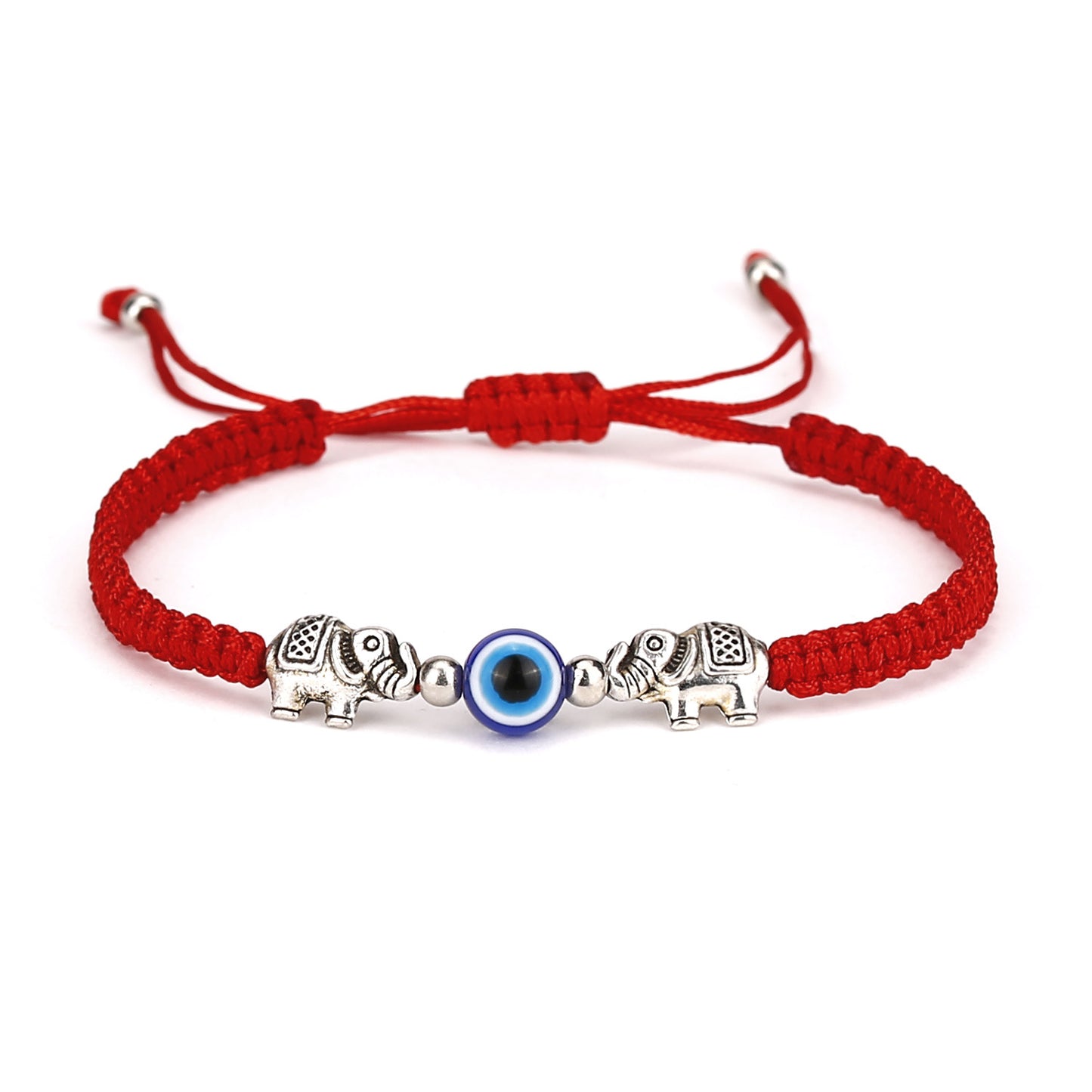 Vintage Evil Eye Palm Blue Eye Evil Eye Red Rope Woven Adjustable Bracelet