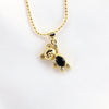 Fashion Simple Cute Copper Zircon Bear Colorful Gold-plated Clavicle Chain Wholesale