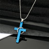 Jewelry Trend Punk Stainless Steel Color Cross Belt Ring Rock Geometric Sweater Chain