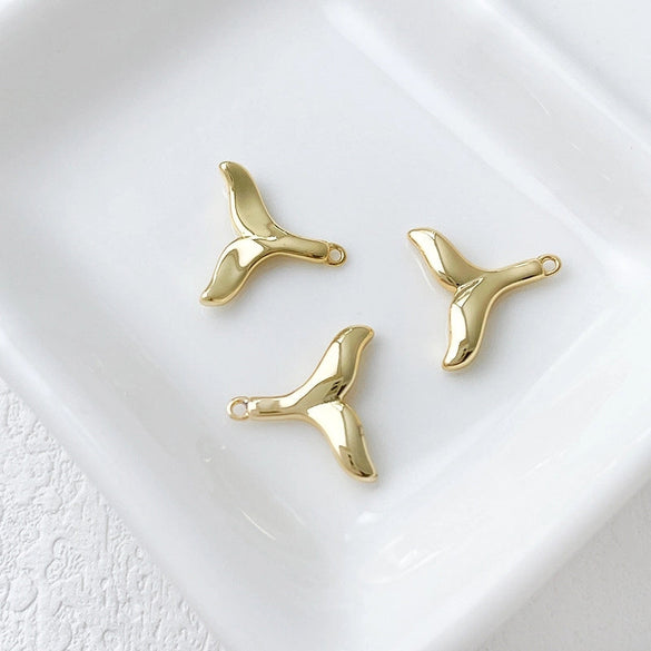 14K Gold-Plated Color Retention Gold Plated Marine Small Creature Pendant DIY Handmade Ornament Bracelet Necklace Earrings Accessories