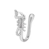 U-shaped Rabbit Spider Butterfly Copper Inlaid Zircon Nose Ring Piercing-free Jewelry