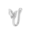 U-shaped Rabbit Spider Butterfly Copper Inlaid Zircon Nose Ring Piercing-free Jewelry