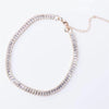 Punk Hip Hop Row Shaped Diamond Crystal Necklace Wholesale