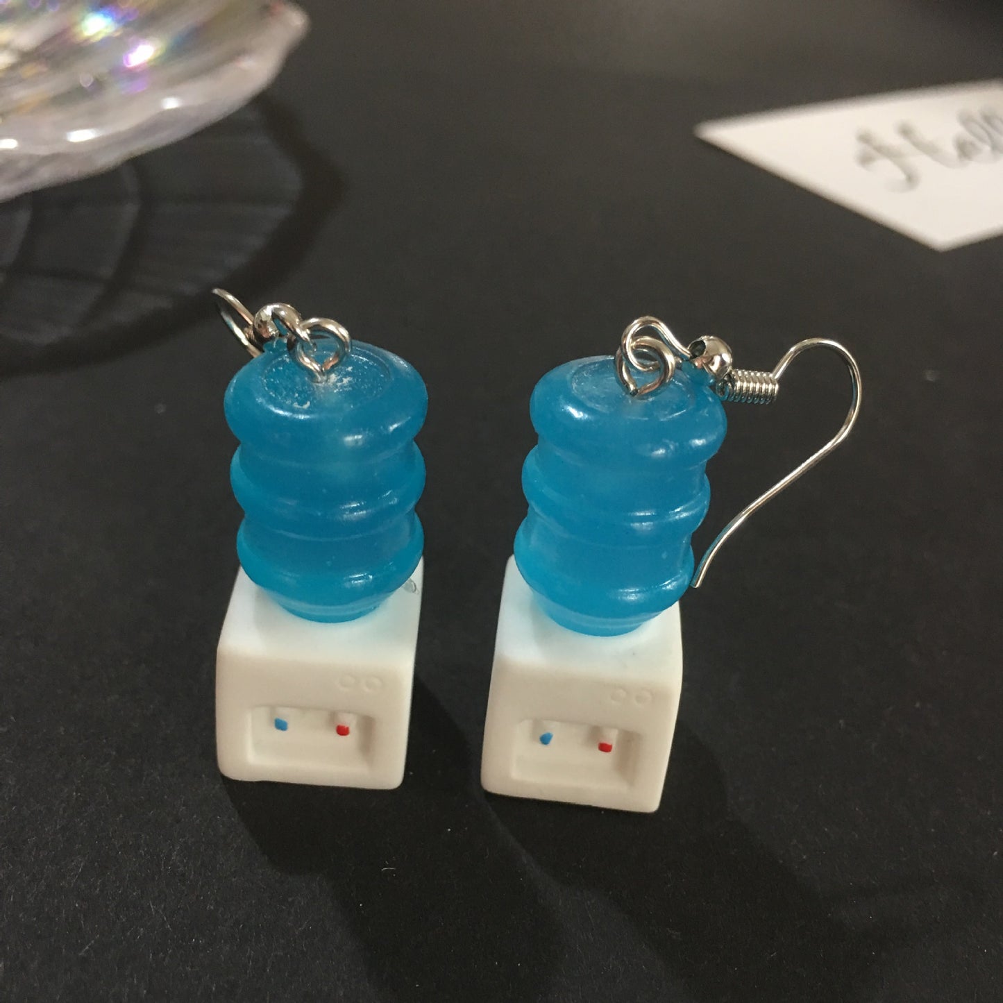 Funny Creative Hip-hop Bathtub Toilet Mini Water Dispenser Earrings Wholesale