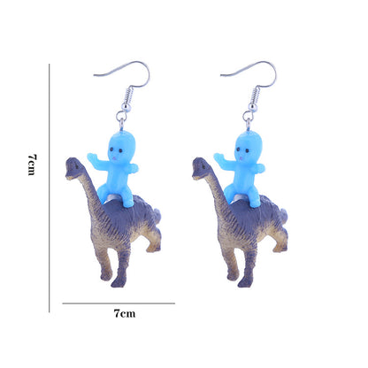 Funny Cartoon Animal Cute Baby Doll Earrings Wholesale