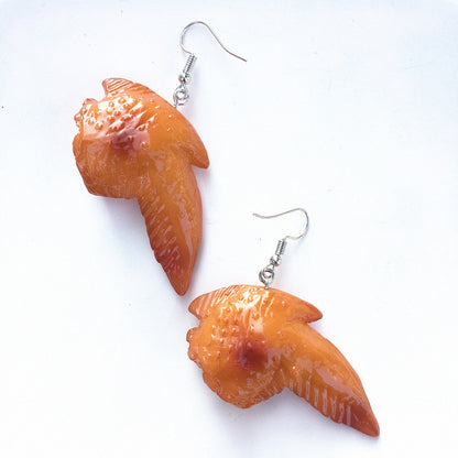 Creative Fashion Simulation Stewed Spare Ribs Chicken Wings Resin Drop Earrings