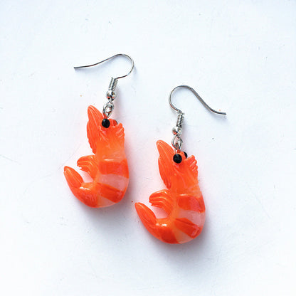 Creative Fashion Simulation Stewed Spare Ribs Chicken Wings Resin Drop Earrings