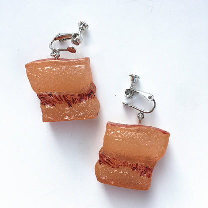 Creative Fashion Simulation Stewed Spare Ribs Chicken Wings Resin Drop Earrings